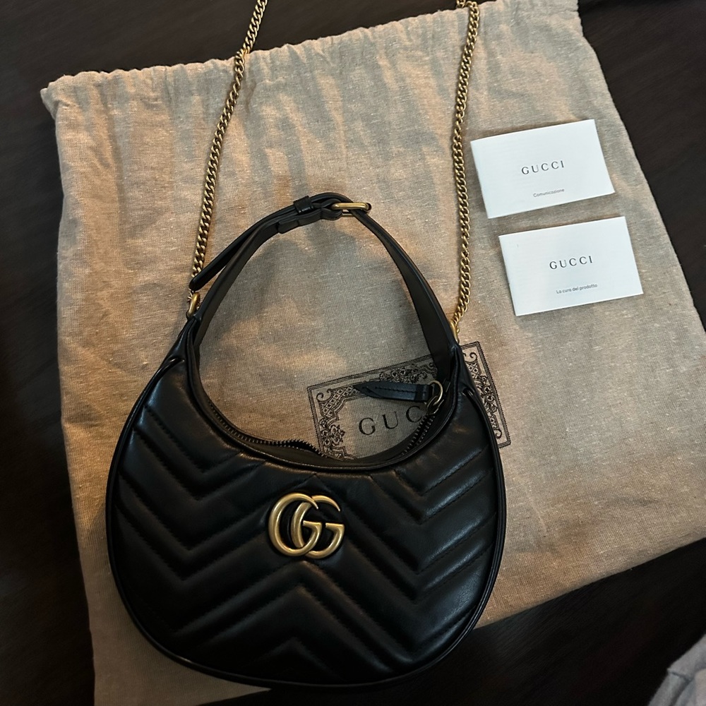Gucci Marmont Half Moon Shaped Mini Bag
